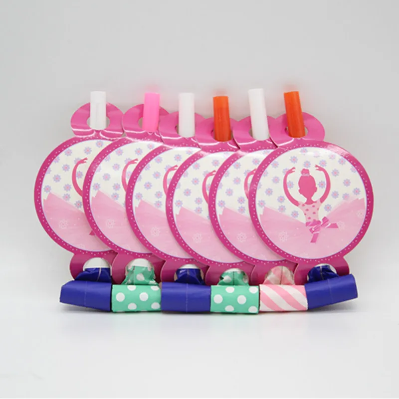 6pcs Blowing Dragon Розовые вечерние одноразовые вечерние столовые приборы для девочек-балерин, розовые салфетки для дня рождения, скатерть, поднос, пригласительные открытки, вечерние украшения - Цвет: 6pcs Blowing Dragon