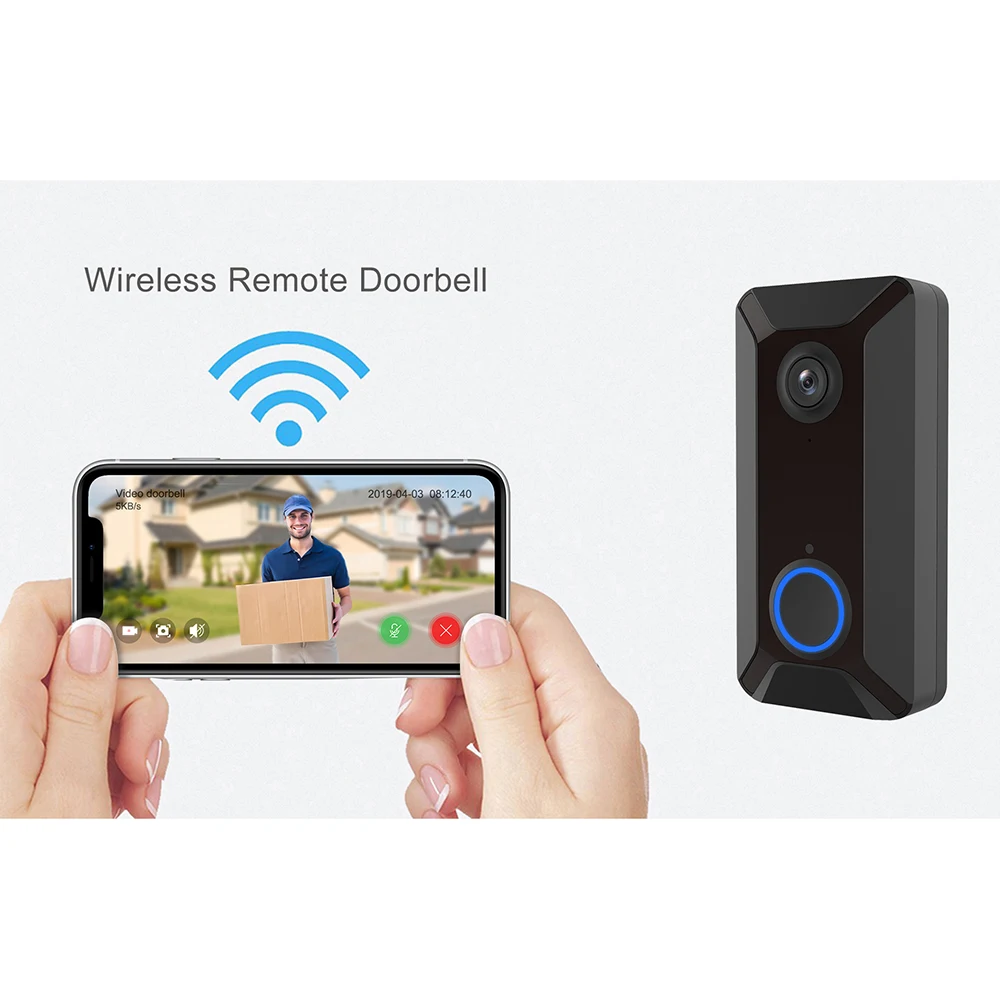 V6 Smart IP 720P телефон дверной звонок камера для квартиры ИК сигнализация
