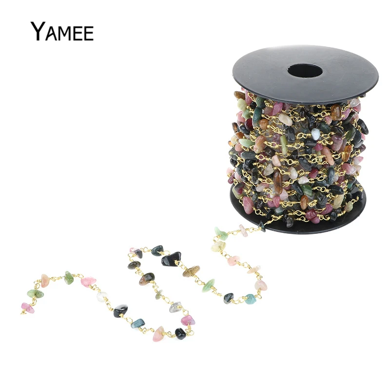 Нестандартные бусины из турмалина 5 метров цепочка чистой меди с бусинами для