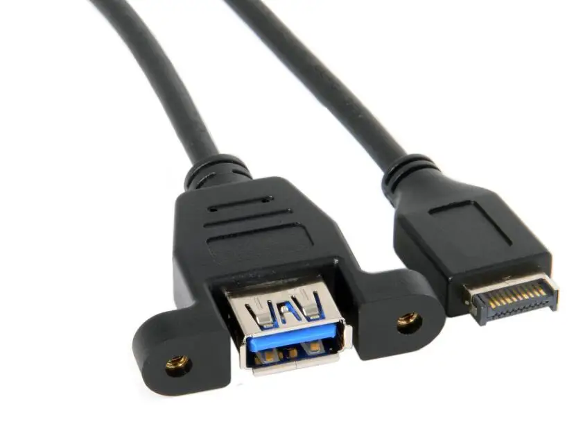 LBSC USB 3 1 Разъем передней панели для 0 типа A Женский удлинитель 50 см Тип крепления |