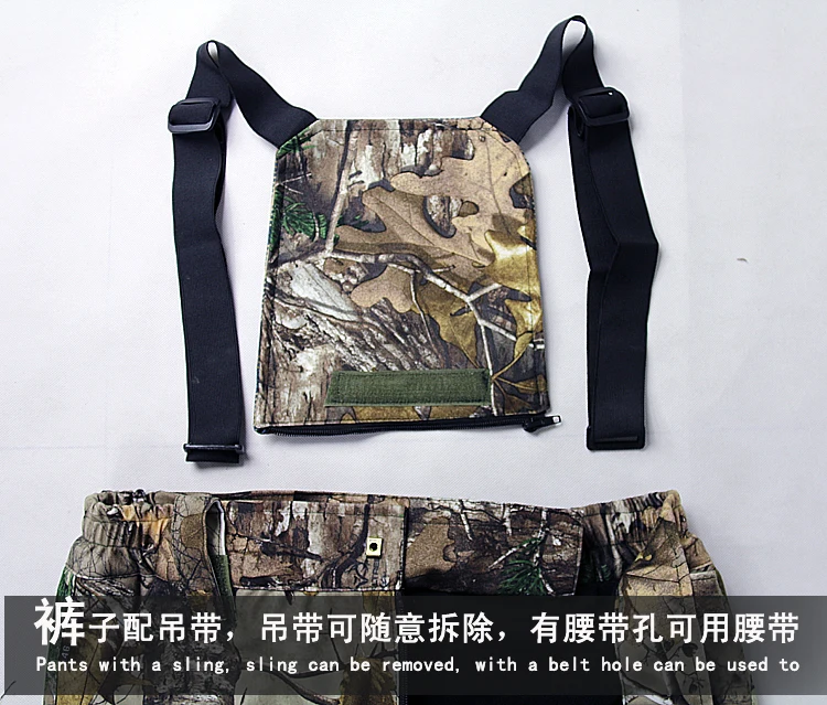 Ghillie костюмы для мужчин Bionic камуфляжная куртка и брюки флис водонепроницаемый тепловой Охота Одежда Военная Униформа Снайпер