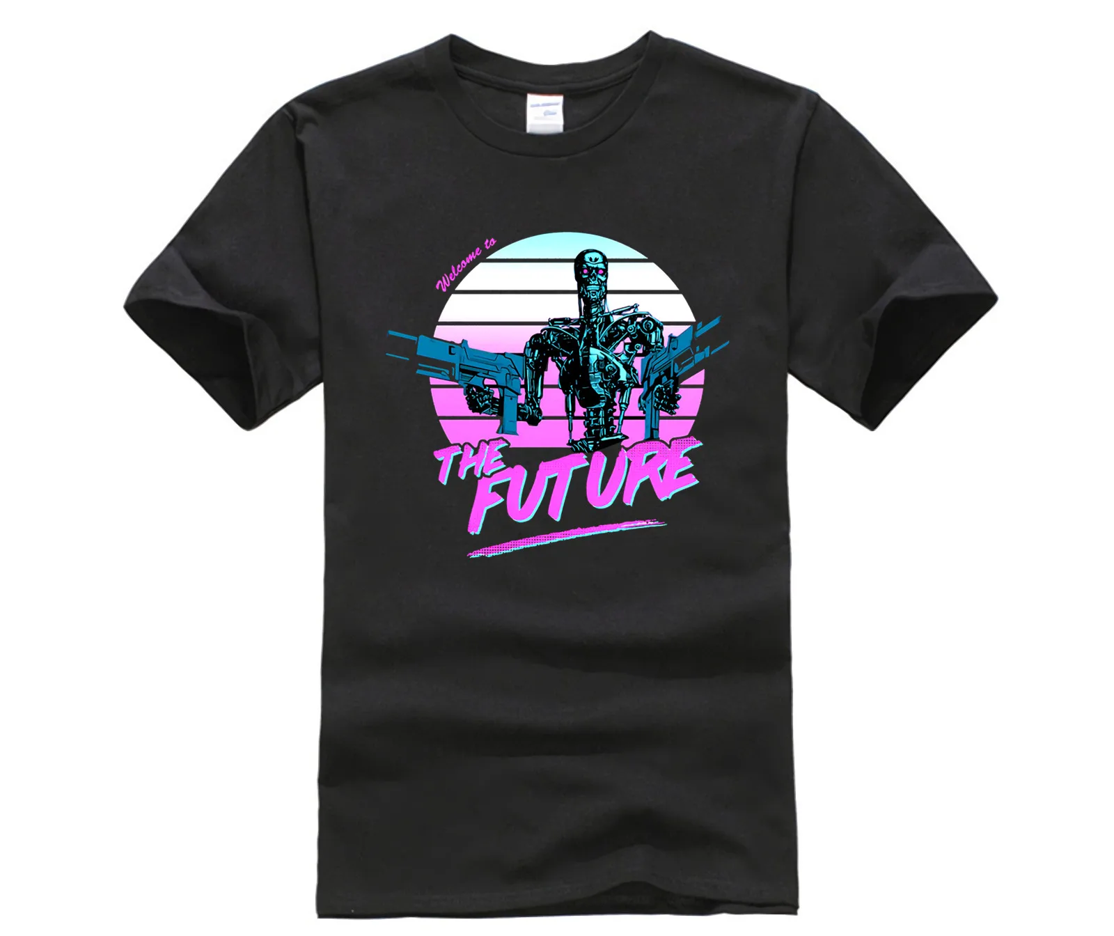 

Men Printing Short Sleeve Tshirt trend Welcome to the Future tshirt men