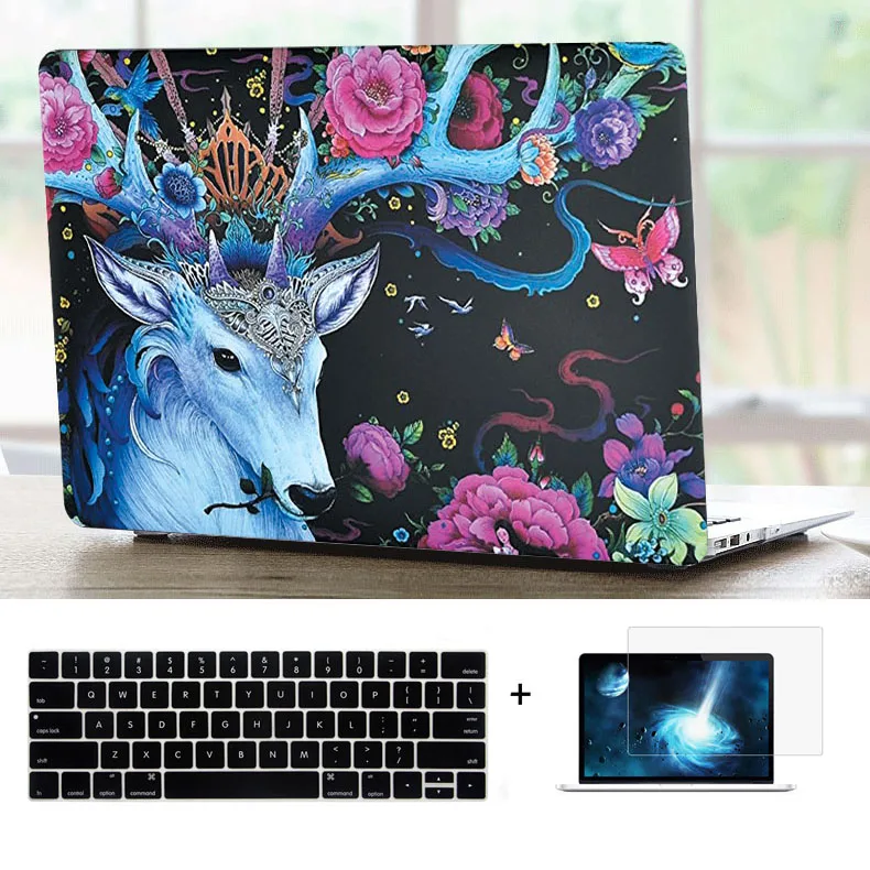 SG 3 Чехол для клавиатуры с принтом, защитная пленка для экрана 11 1" Macbook Air A1465 A1466 13 15" Pro A1502 Touch Bar A1706 A1708 - Цвет: SG 3