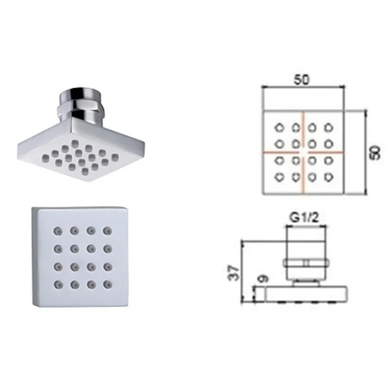 aodeyi bathroom solid brass square chrome plated body shower spray jets shower head sprayer set saving water massage body jet free global shipping