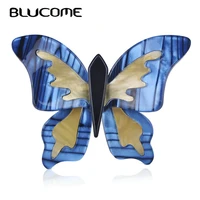 blucome fashion brooch butterfly shape white acrylic child ms banquet daily dress suit chest special accessories exquisi gifts