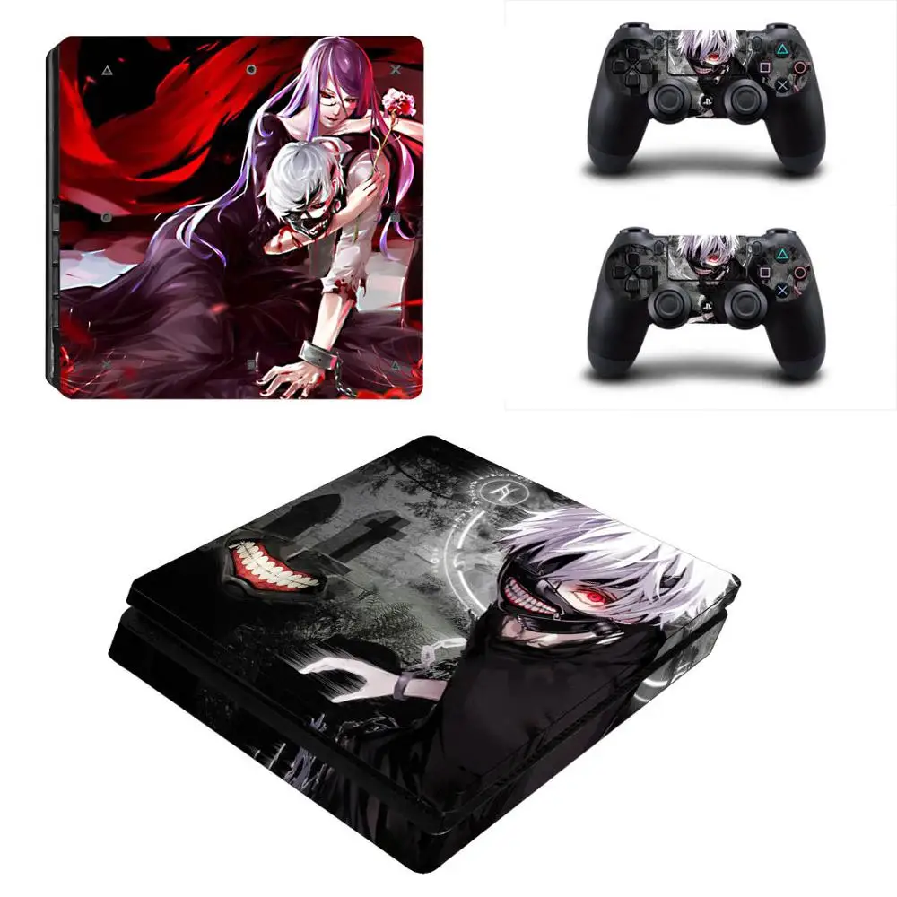 Виниловая кожа PS4 тонкая кожа Наклейка Токийский Гуль наклейка s для PS4 тонкий консоль и контроллер - Цвет: YSP4S-2103