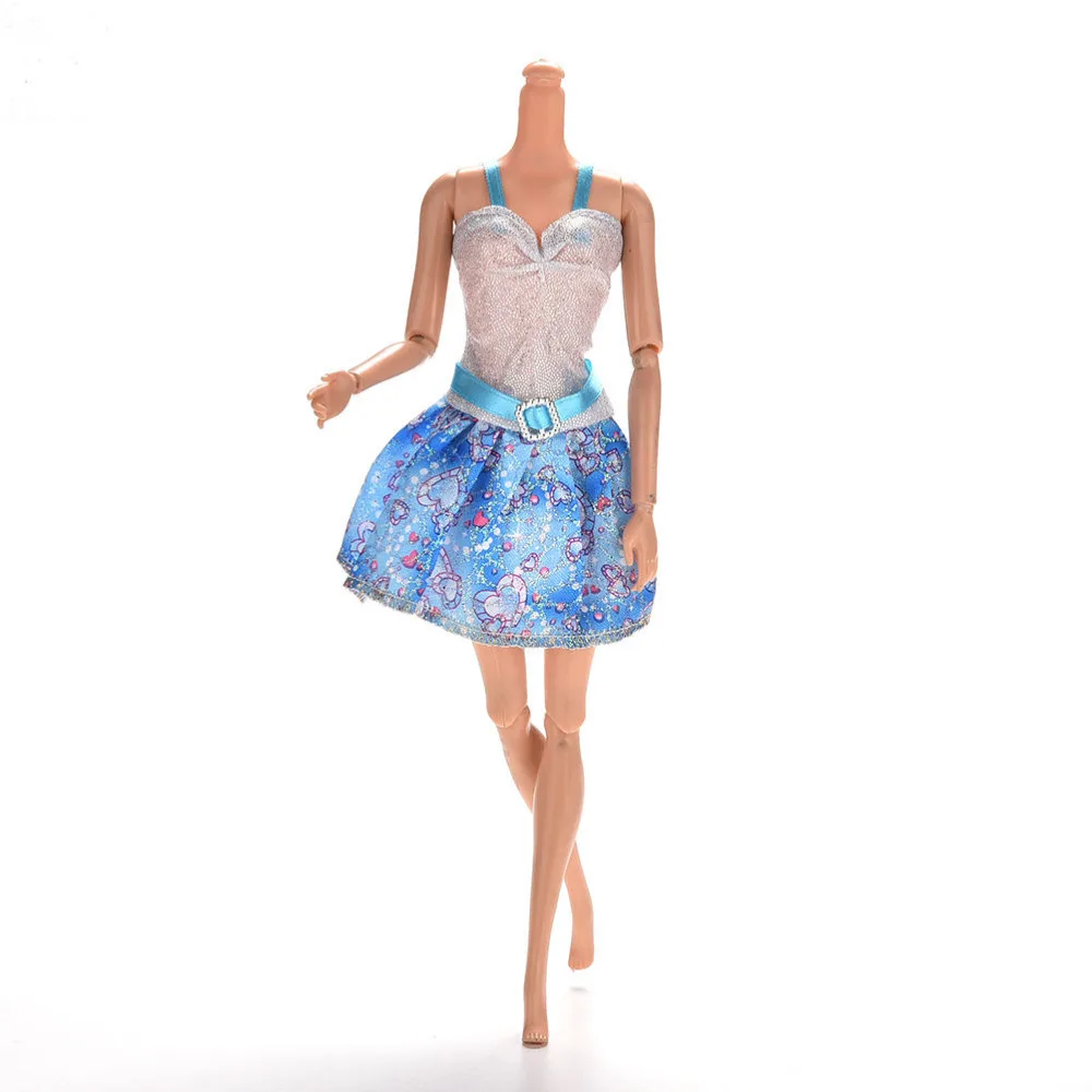 1 шт. модное летнее Мини-Платье на бретелях для Барби милое платье с принтом куклы