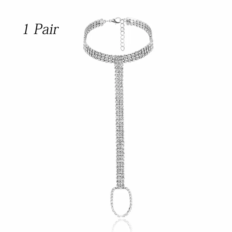 1 pair IngeSight. Z богемные браслеты в виде ракушек, очаровательные ювелирные изделия с искусственным жемчугом для ног, пляжные босоножки, женские браслеты на щиколотке - Окраска металла: 1 pair