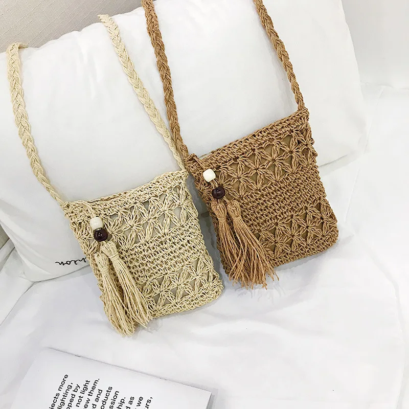 Прямая поставка женские сумки-мессенджеры богемная Соломенная пляжная сумка