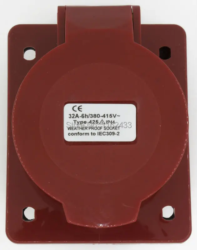 Трехфазный брызгозащищенный промышленный монтажный разъем 32A 3P N E 5 pin 220 380V/240 415V