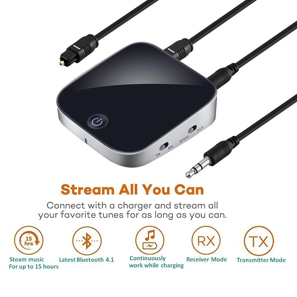 Передатчик Bluetooth BTI-029 Беспроводной адаптер ключ для HiFi Звук сист/ТВ/pc 2 в 1 3.5 мм APT -X