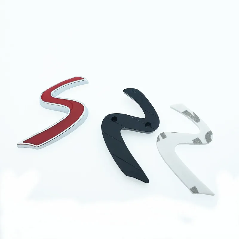 CDIY 3D Chrome Metal Red S Logo Car Emblem Sticker for BMW Mini Cooper Tail Decoration Styling Decals Exterior Accessories | Автомобили и