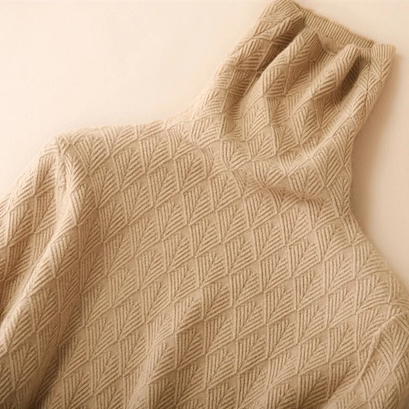 2018 Women Spring Autumn New Designer Fashion Cashmere Wool Sweaters and Pullovers Turtleneck Solid Casual Knitted Jumpers C290 | Женская