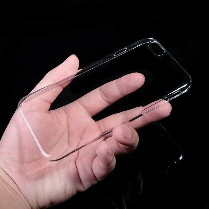 Прозрачный жесткий пластиковый чехол для iPhone X 6 6S 7 8 Plus 5 блестящий ультратонкий