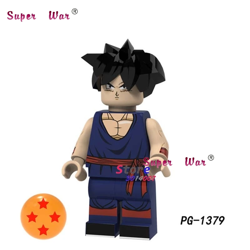 PG1379 Один строительный конструктор Dragon Ball Z Black goku Naba Sun Wukong Badak Dales обучающие мультфильмы серии игрушки для детей - Цвет: PG1379
