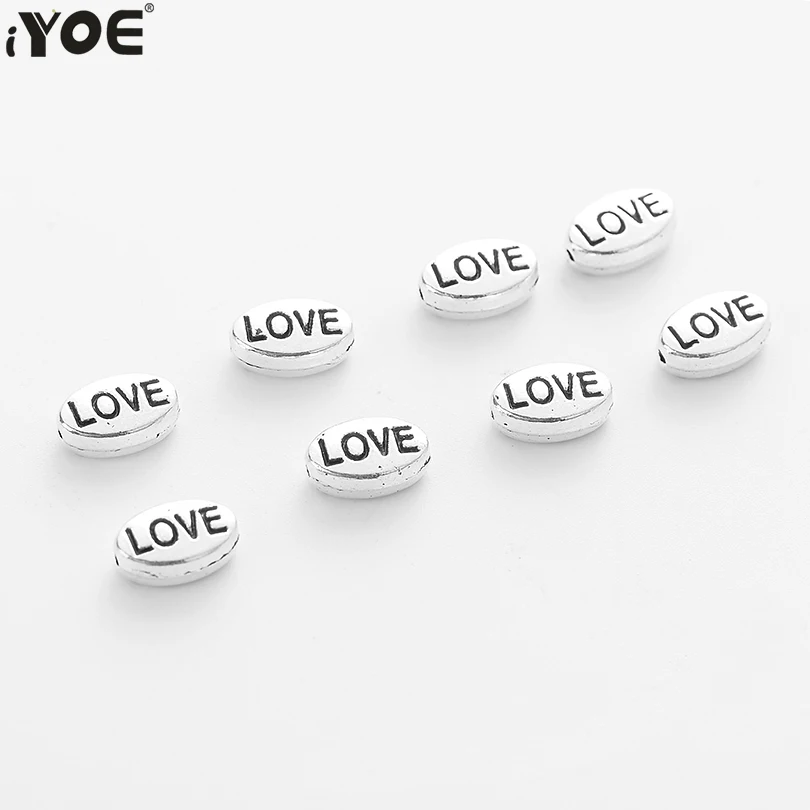 IYOE 20 шт. Винтажный серебряный цвет Любовь Сердце свободный фотоэлемент для