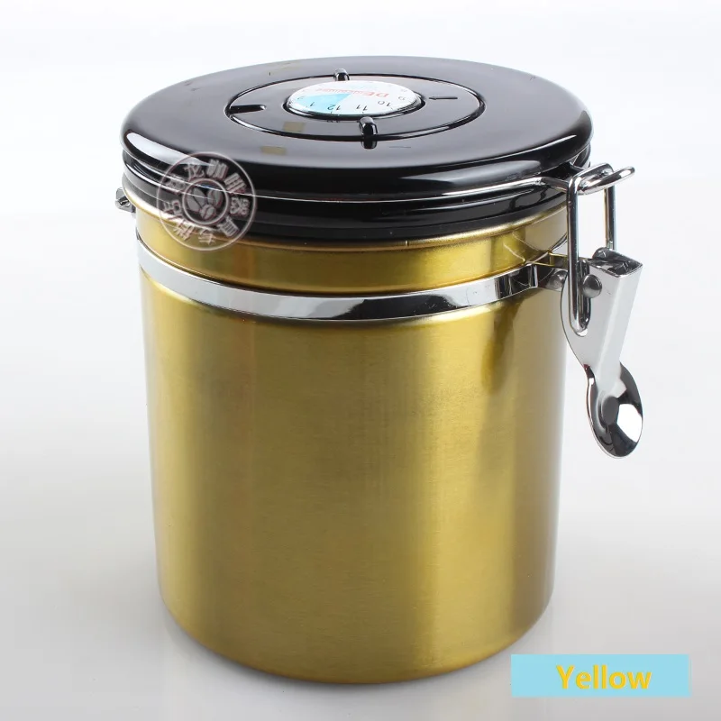 1 шт. записываемое Время Дизайн резервуар для хранения еды чай кофе сахар