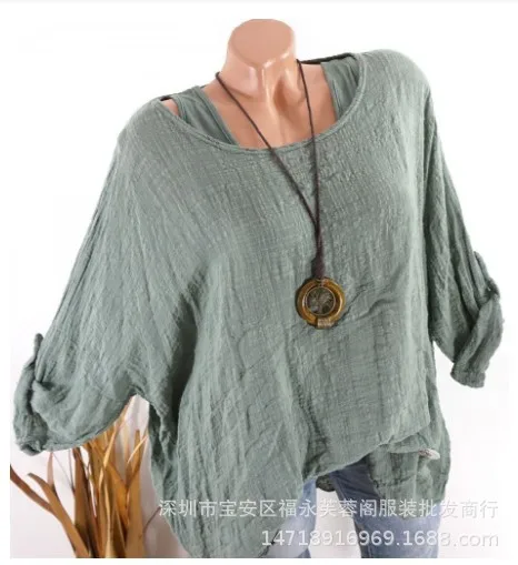 Европа и Соединенные Штаты новинка 2020 женская рубашка с круглым вырезом