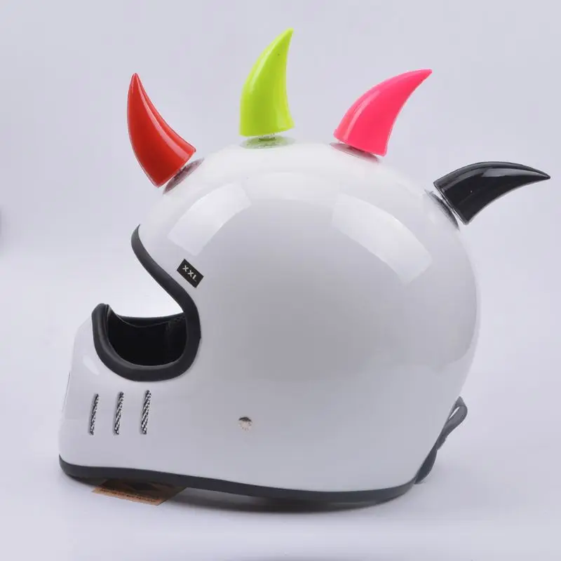 Автомобильный мотоциклетный шлем Дьявол Рога для мотокросса полное лицо