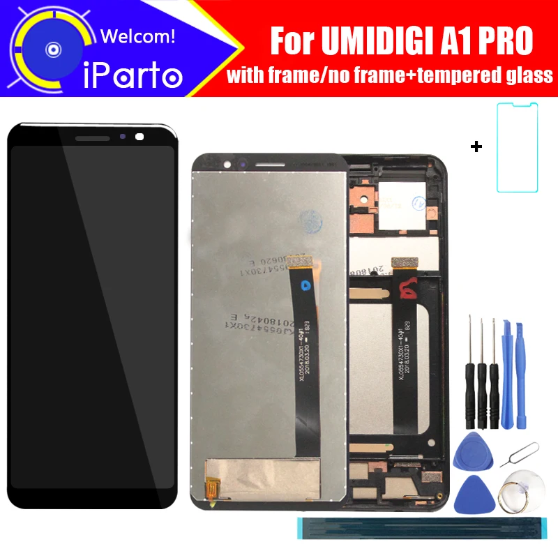 5 дюймовый ЖК дисплей UMIDIGI A1 PRO + кодирующий преобразователь сенсорного экрана в