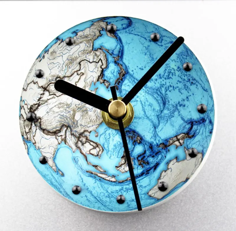 Красивые модные креативные часы с синей планетой 3D магниты на холодильник