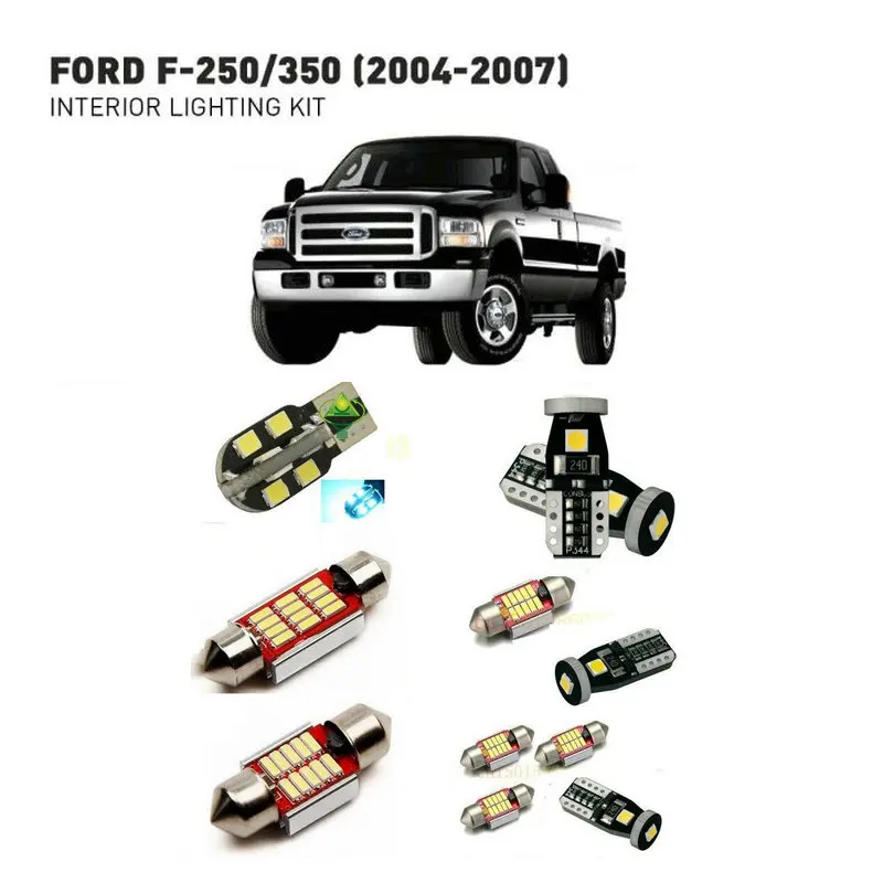 Светодиодные внутренние фары для Ford f 250/350 2004 2007 15 шт. светодиодные автомобилей