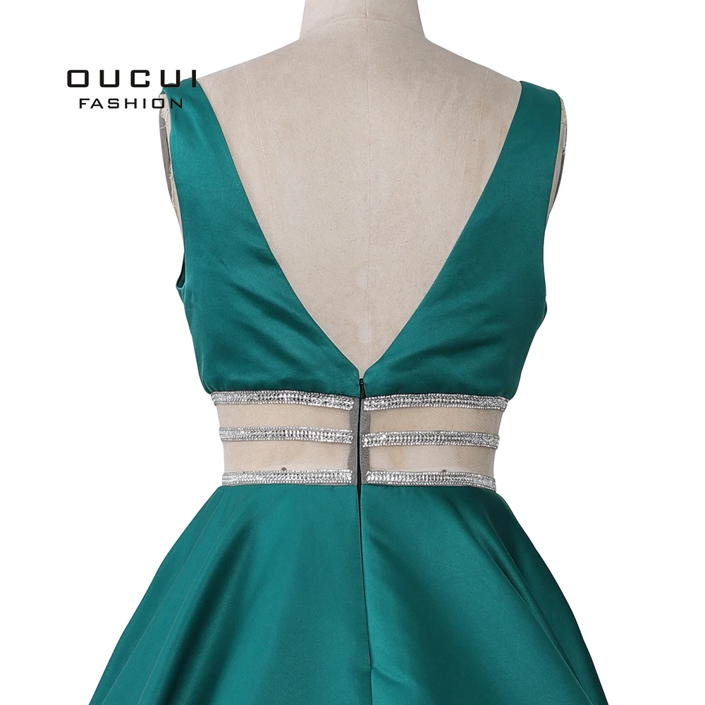 Роскошное вечернее платье с бриллиантами длинное сексуальное V образным вырезом