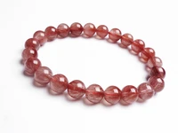 natural red hair rutilated quartz crsytal bracelet 7mm 8mm 9mm 10mm women men stone love gift round beads fashion jewelry aaaaa