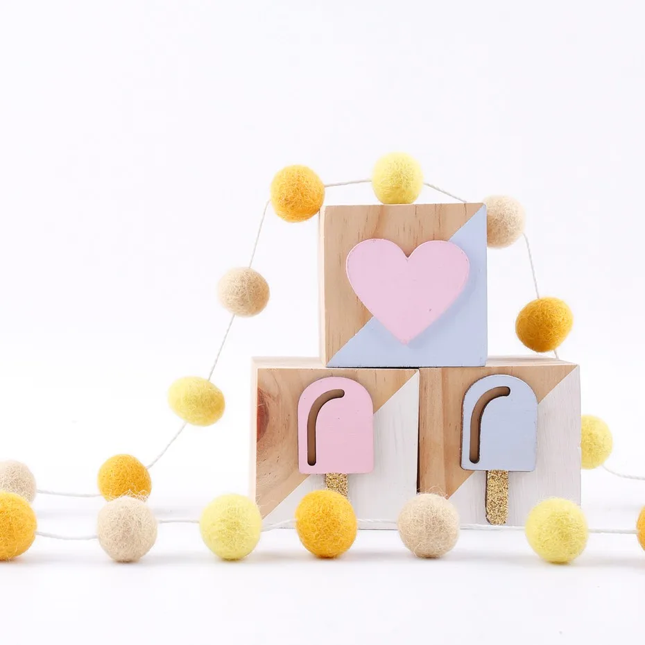 Непальские войлочные шарики из чистой шерсти 2 см валяные шерстяные помпоны