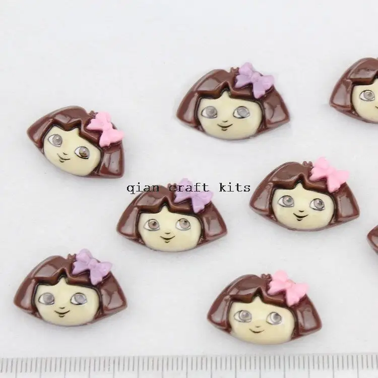200 шт. кабошон с плоской задней поверхностью кабошоном Dora the Explorer kawaii для детей