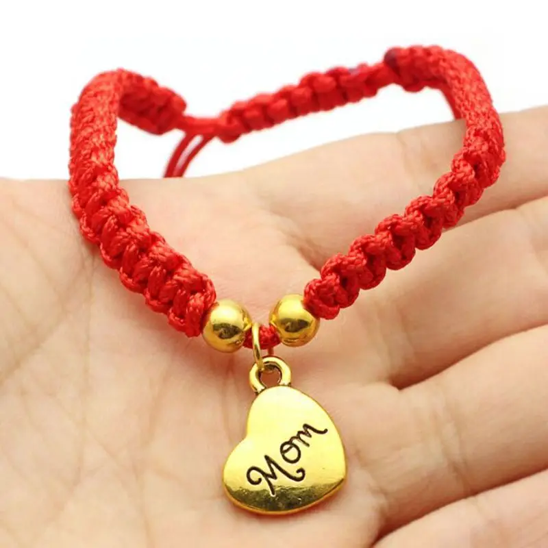 Браслеты с красной нитью I Love You Mom счастливые украшения для мамы браслеты
