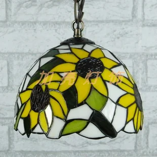 20CM sunflowers study bedroom balcony bar entrance hallway chandelier lamp Tiffany stained glass |