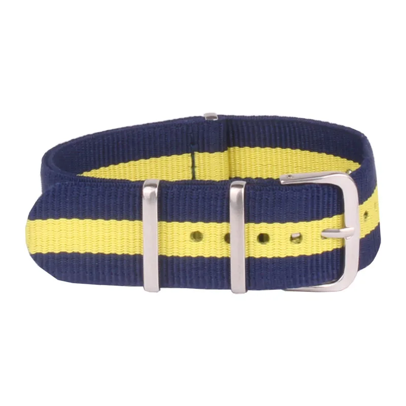 

Popular New Watch 18 mm Army Navy Yellow Military nato fabric Woven Nylon watchband Strap Band Buckle belt 18mm accessories