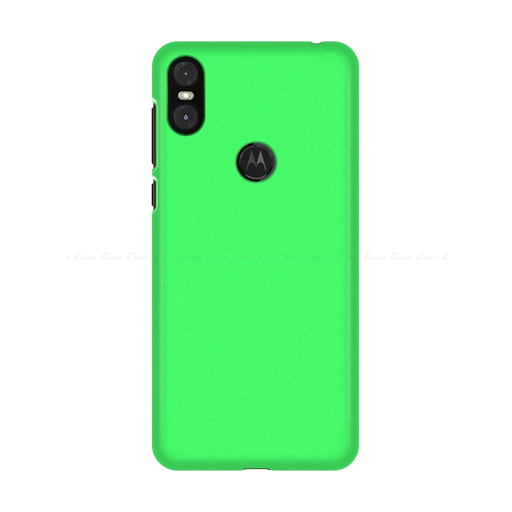 Green Роскошный Жесткий матовый чехол для телефона из поликарбоната, Ультратонкий Пластиковый чехол для Motorola Moto One vision power P50 P30 note Play - Color: Green