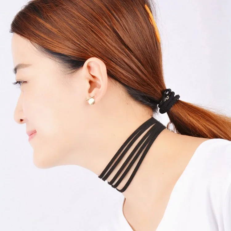 Многослойные Кожаные бархатные чокеры ожерелья ювелирные изделия в стиле панк