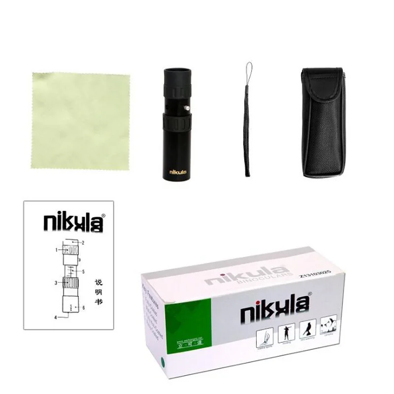 Оригинальный бинокль Nikula 10-30x25 зум Монокуляр Высокое качество телескоп карман
