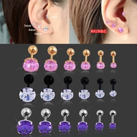 2pcs 1 284mm zircon stone ear piercing tragus ring 16g earrings ear piercing cartiliage ear piercing jewelry
