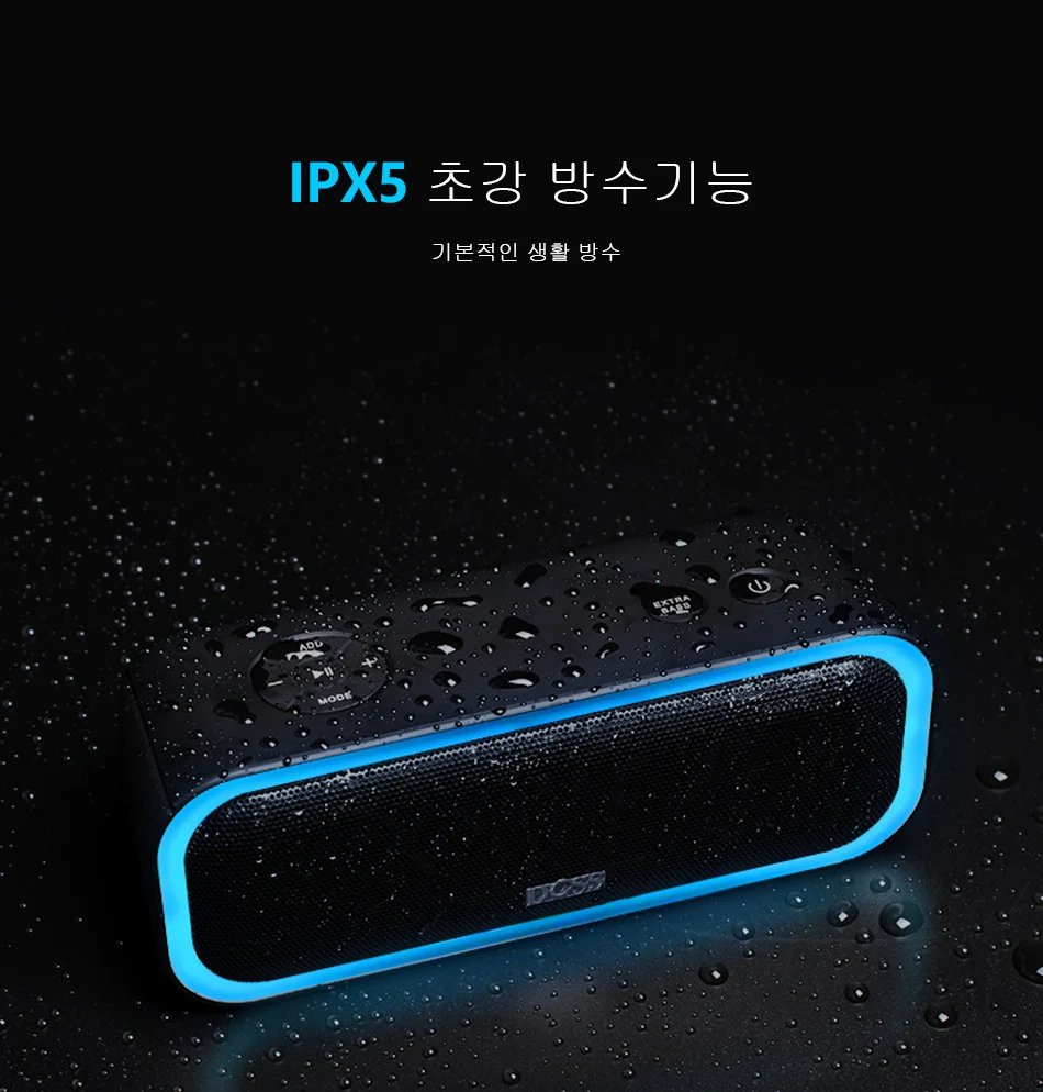 DOSS SoundBox Pro Bluetooth динамик TWS беспроводной динамик s 2*10 Драйверы с мигающий светодиодный светильник усиленный бас стерео звук IPX5