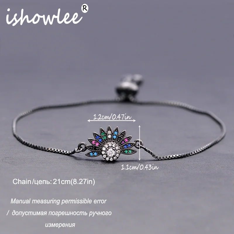 Браслеты ISHOWLEE женские из розового золота 585 пробы с камнями медные 2019 | Украшения