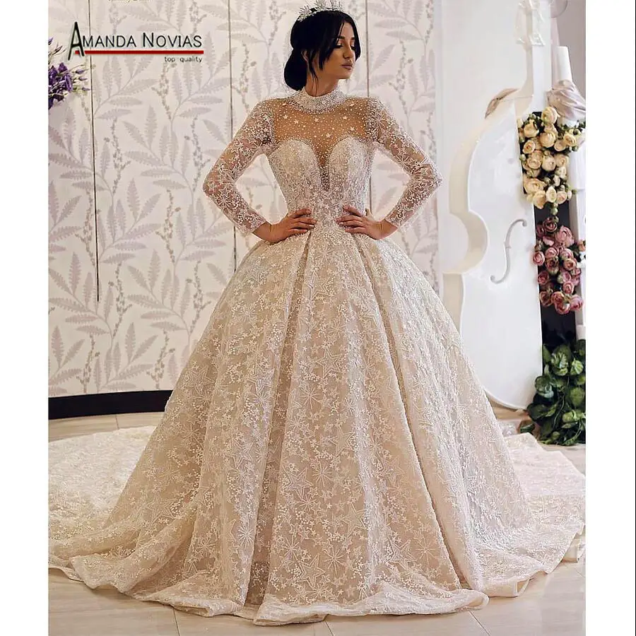 Свадебное Платье Amanda Novias Брендовое платье невесты с длинным рукавом 2019|Свадебные