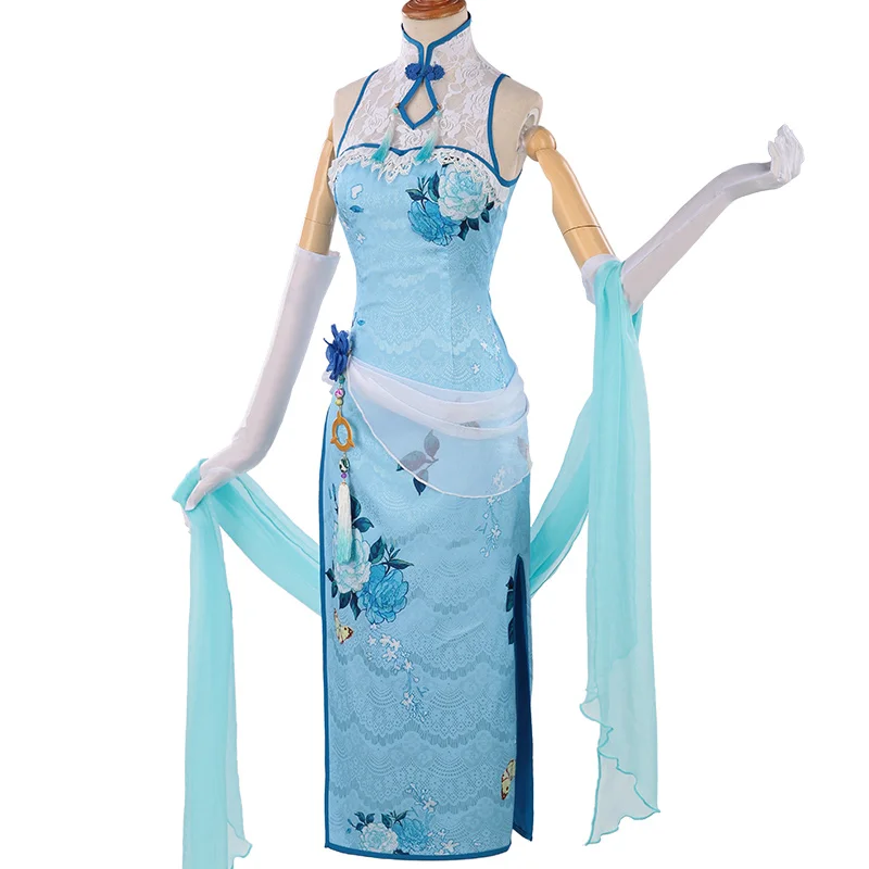 Аниме! Маленькая ведьма академическая Диана Кавендиш классическое Cheongsam розовое