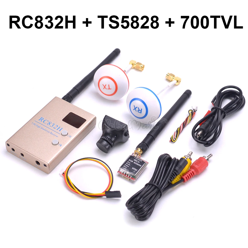 40CH 5 8G RC832H приемник TS5828L 600 мВт AV модуль передатчика RX TX антенна/700TV COMS 2 8 мм камера