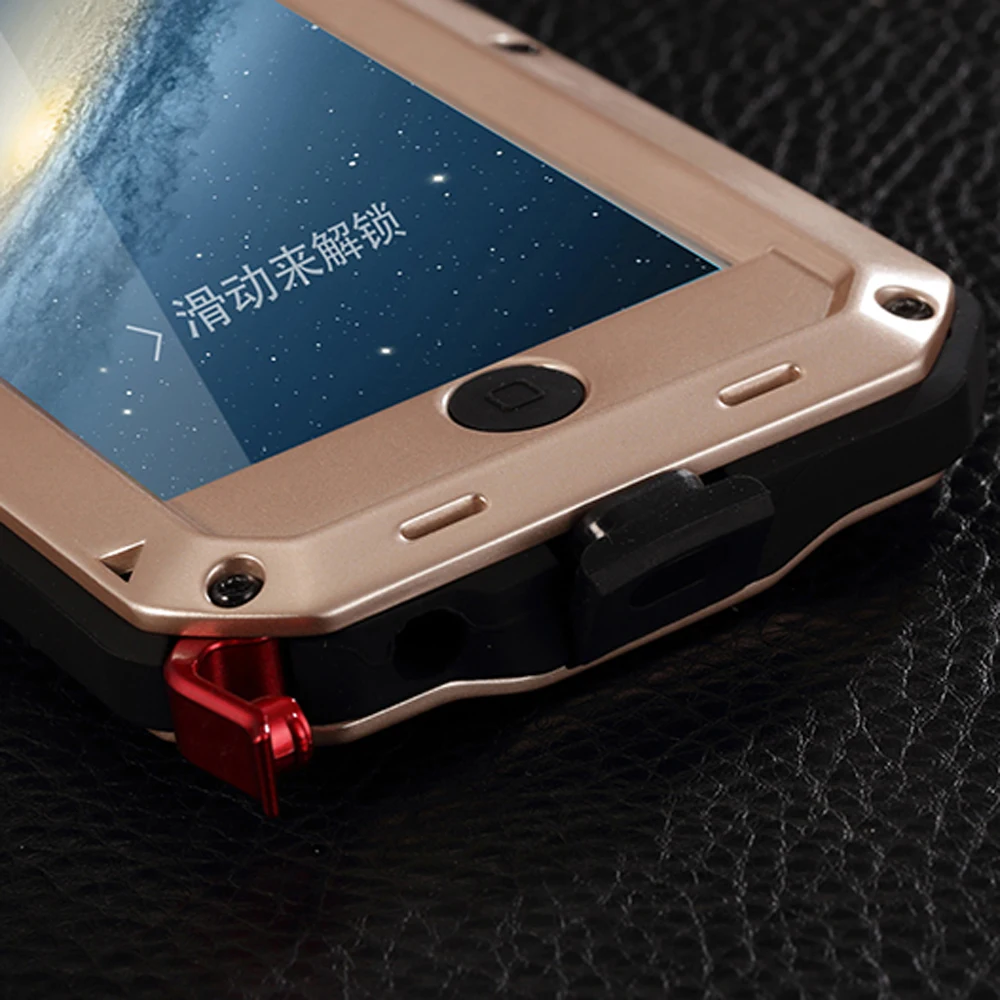 R-JUST роскошь для iPhone 5 5C 5S SE алюминиевый корпус Гибридный противоударный супер