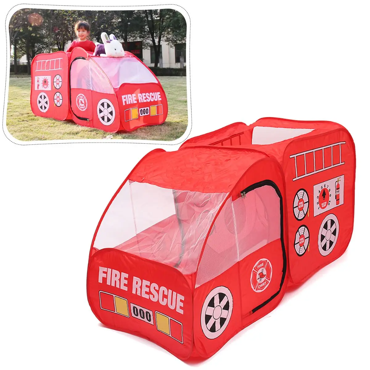 Портативная пожарная машина Игровая палатка для детей в помещении и на улице