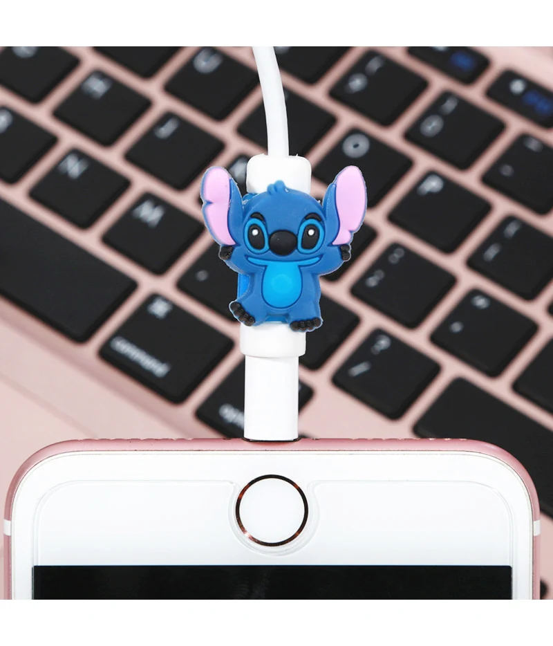 FFFAS мультфильм рисунок кабель протектор USB устройство для сматывания кабеля для Apple IPhone 4 5 5S 6 6s 7 8 X Plus кабель защиты милые украшения