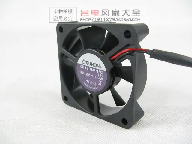 Для Sunon KD1206PHB2 6015 6 см 60 мм DC 12 В 0 19 Вт 2 провода тихий вентилятор охлаждения сервера |