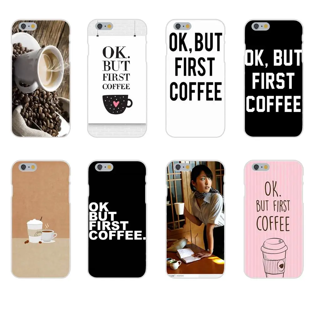 Ok But First Coffee TPU Модный чехол для Apple iPhone 4 4S 5 5C 5S SE 6 6S 7 8 Plus X XS Max XR|Бамперы| |
