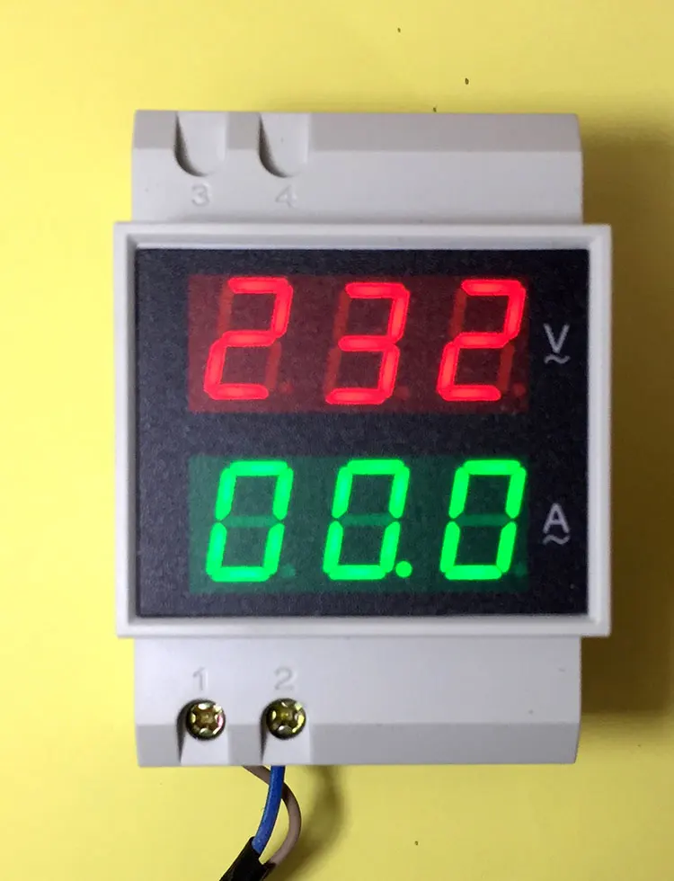 Din Rail Dual Led Display Digital AC Voltmeter Ammeter Voltage Ampere Meter Volt Current Panel Tester AC80-300V 0.1-99.9A
Din Rail Dual Led Display Digital AC Voltmeter Ammeter Voltage Ampere Meter Volt Current Panel Tester AC80-300V 0.1-99.9A