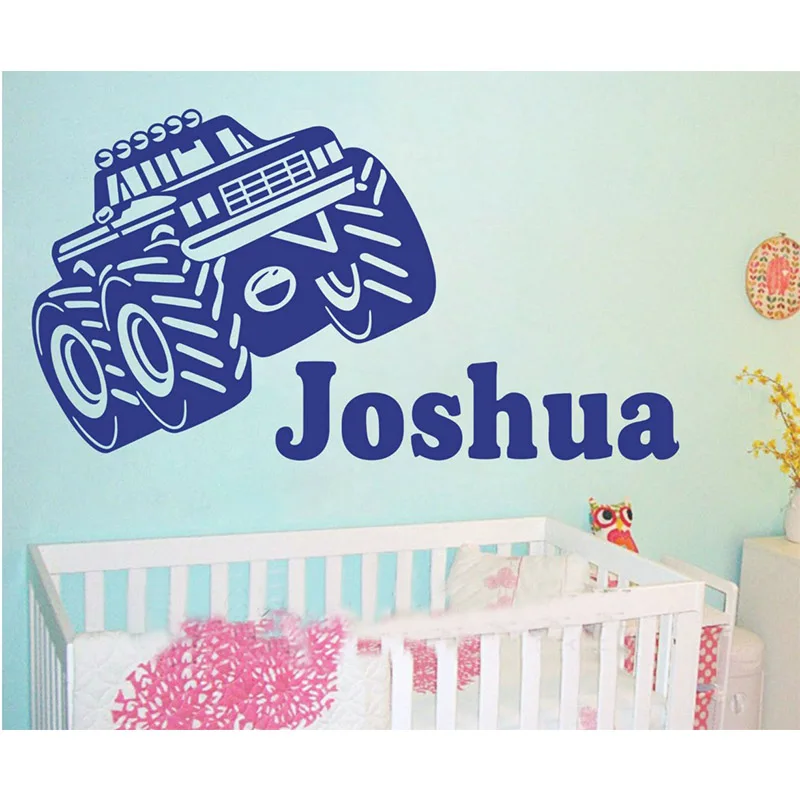 Пользовательские персонализированные имя трактор автомобиль наклейки на стену