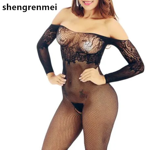 Женское белье из латекса shengenmei эротическое сетка ночная рубашка белого цвета